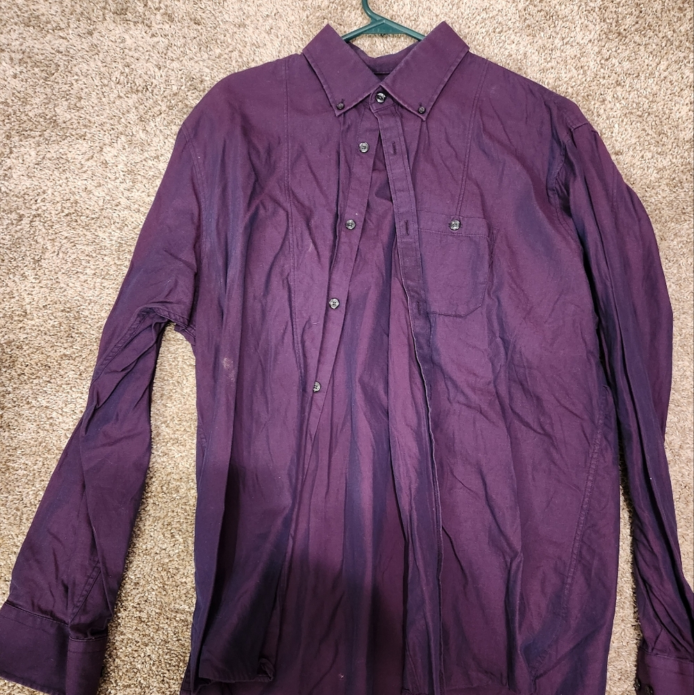 Purple Button-Up Shirt